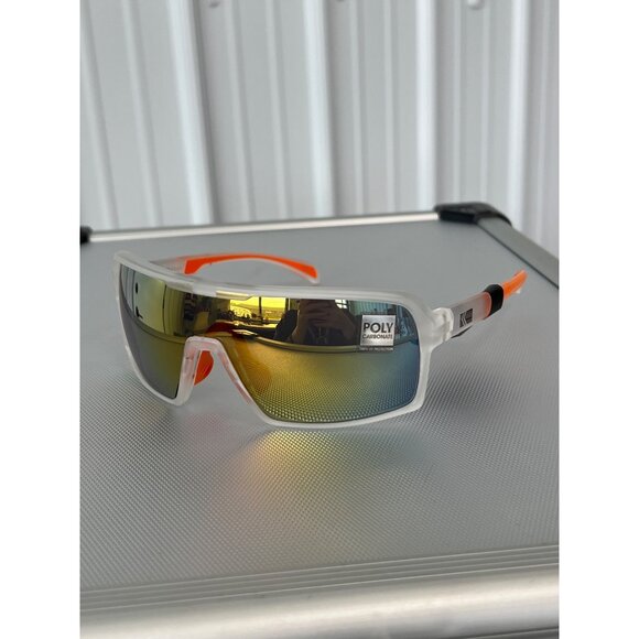 Kreedom Orion Polycarbonate Sports Sunglasses UV Protection Clear Orange NEW - Picture 2 of 7